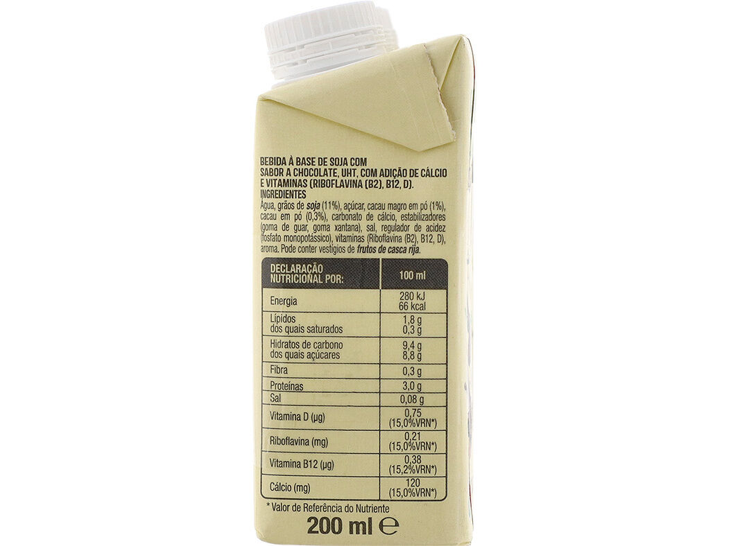 BEBIDA AUCHAN SOJA CHOCOLATE 3X200ML image number 1