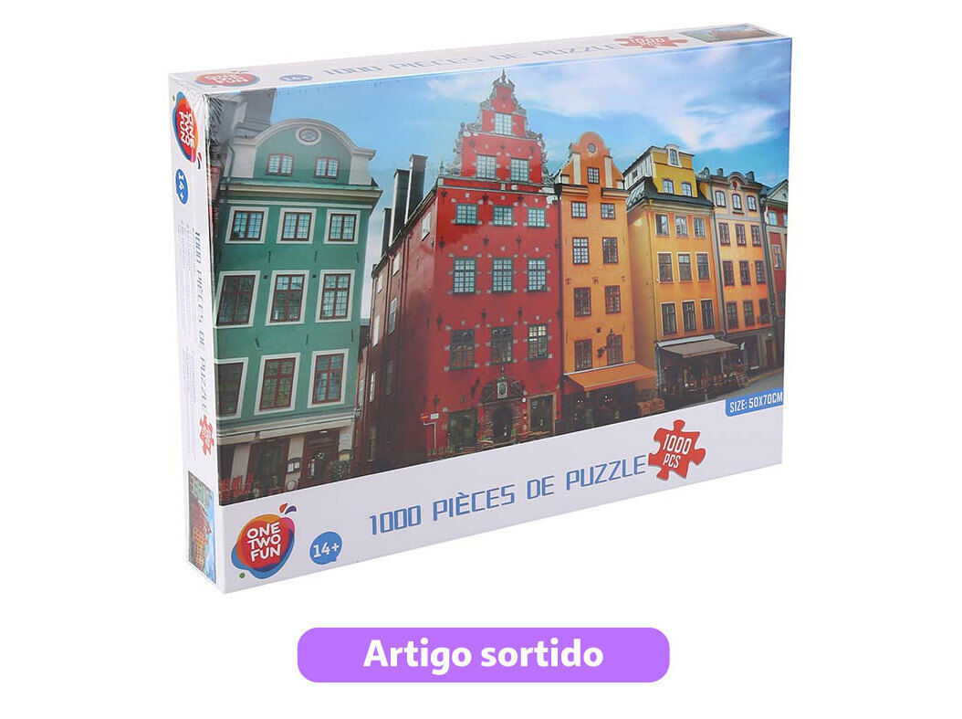 PUZZLE 1000 PE&Ccedil;AS ONE TWO FUN PAISAGENS E CIDADES MODELOS SORTIDOS image number 2