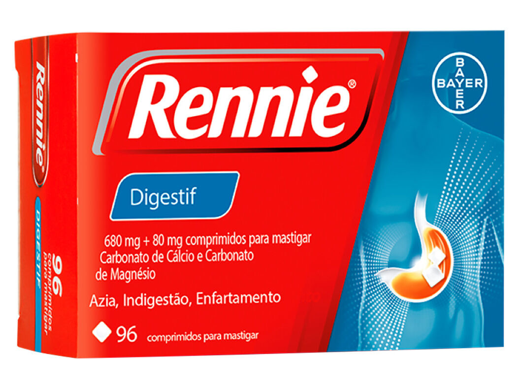 COMPRIMIDOS RENNIE MASTIGAR 680MG+80MG 96UN