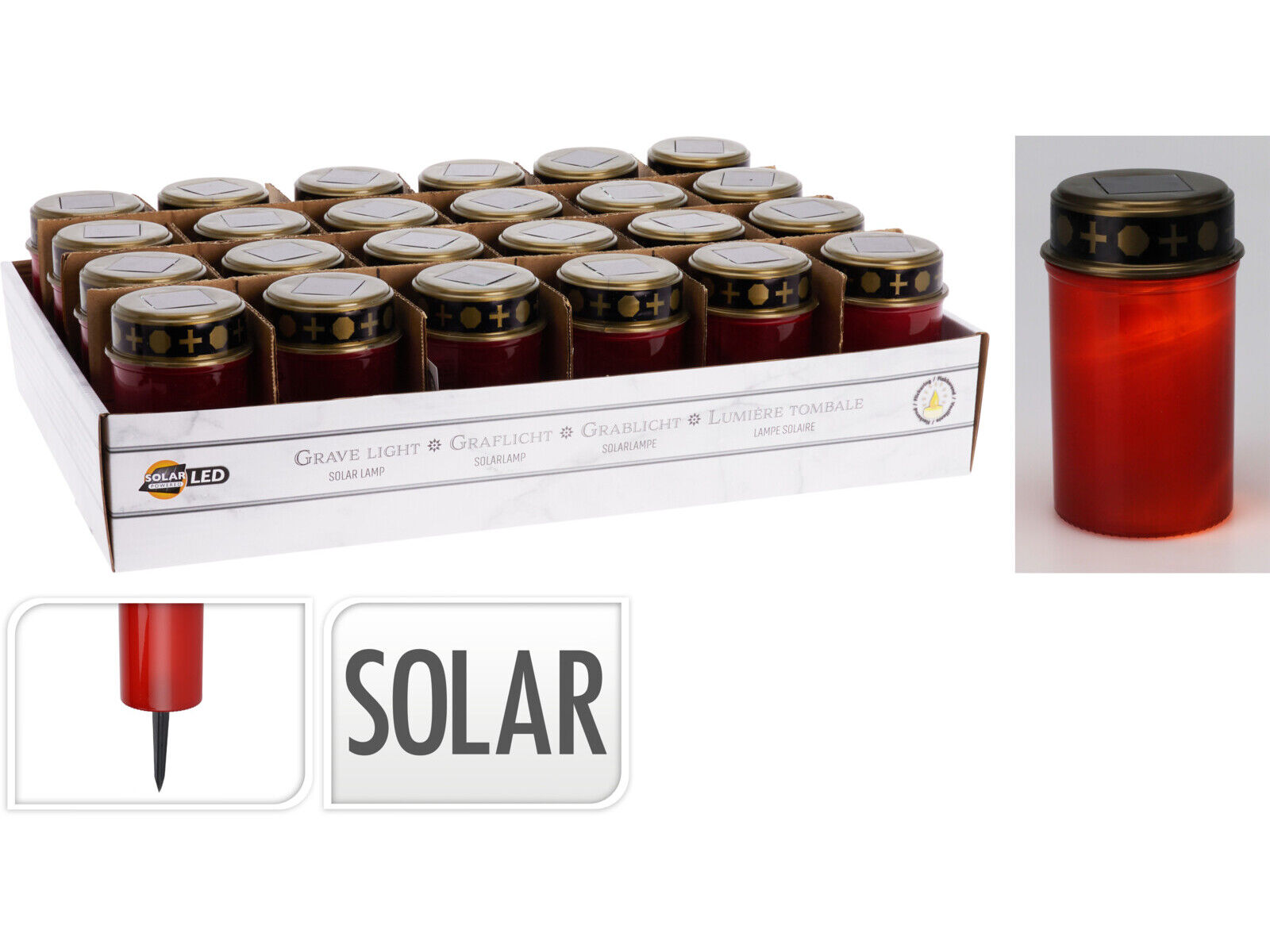 VELA SOLAR VERMELHO D65XH120CM image number 1