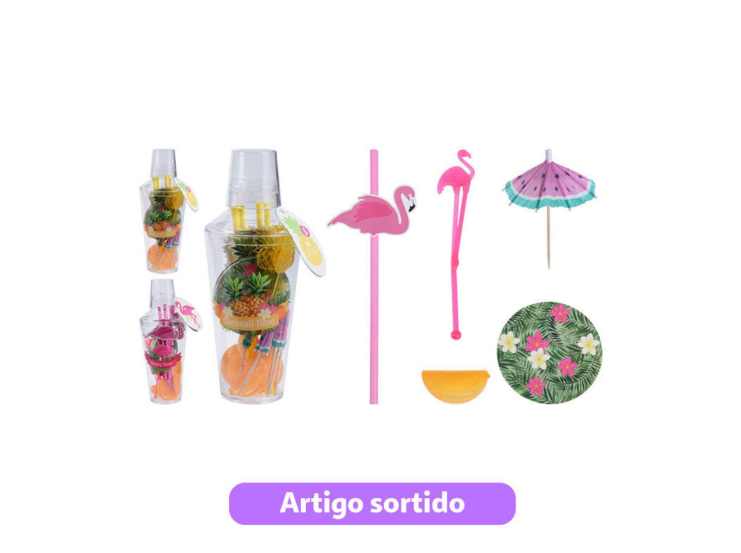 CONJUNTO PARA COCKTAIL 9.5X25CM 31 PE&Ccedil;AS MODELOS SORTIDOS image number 0