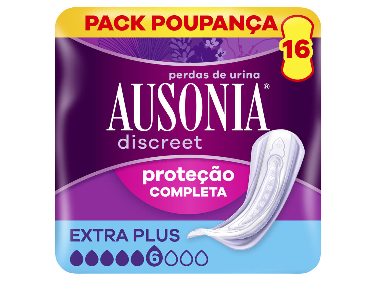 PENSOS INCONTIN&Ecirc;NCIA MAXI AUSONIA DISCREET 16 UN