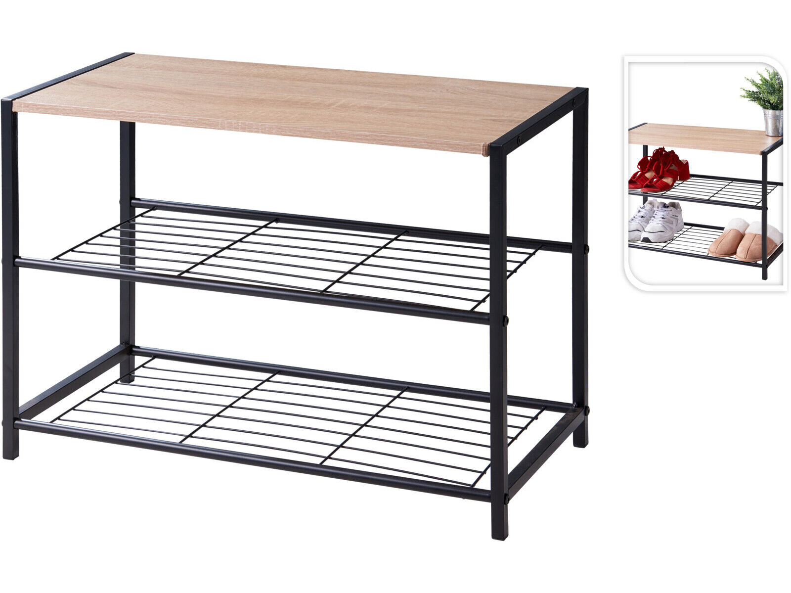 SAPATEIRA PRETO 63X30X43CM image number 1