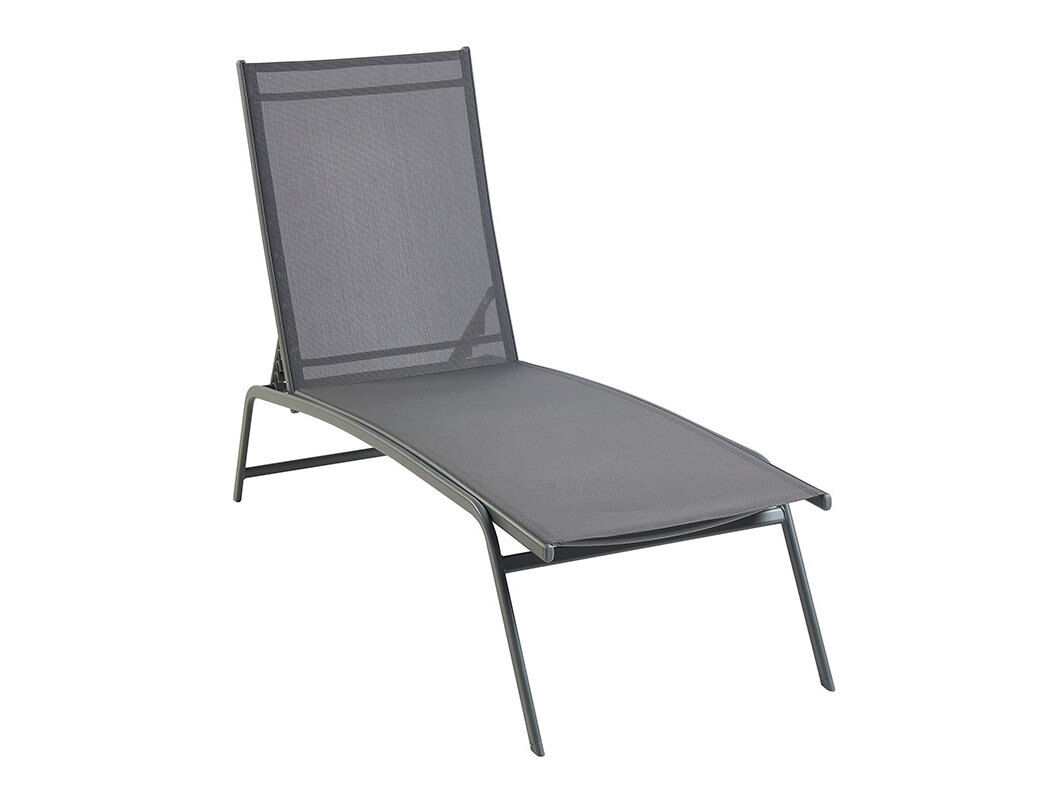 ESPREGUI&Ccedil;ADEIRA GARDENSTAR METAL E TEXTILENE CINZENTO 173X54X50CM image number 4