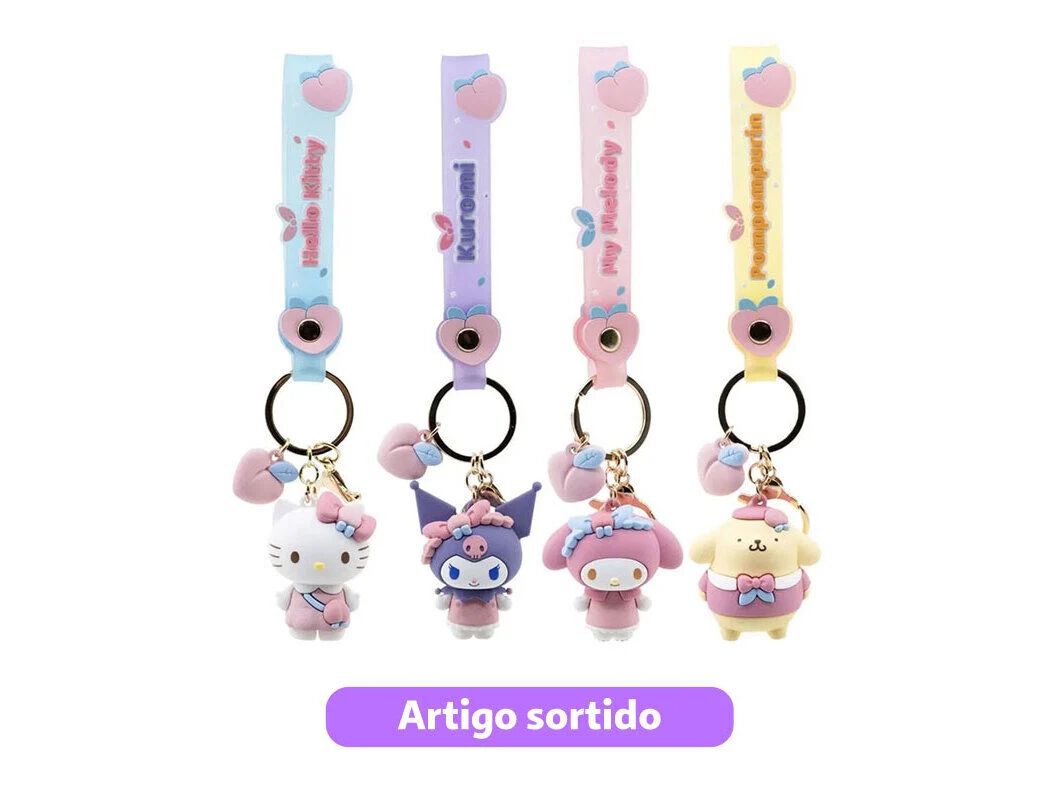 PORTA CHAVES HELLO KITTY ROUPA FOFINHA MODELOS SORTIDOS image number 0