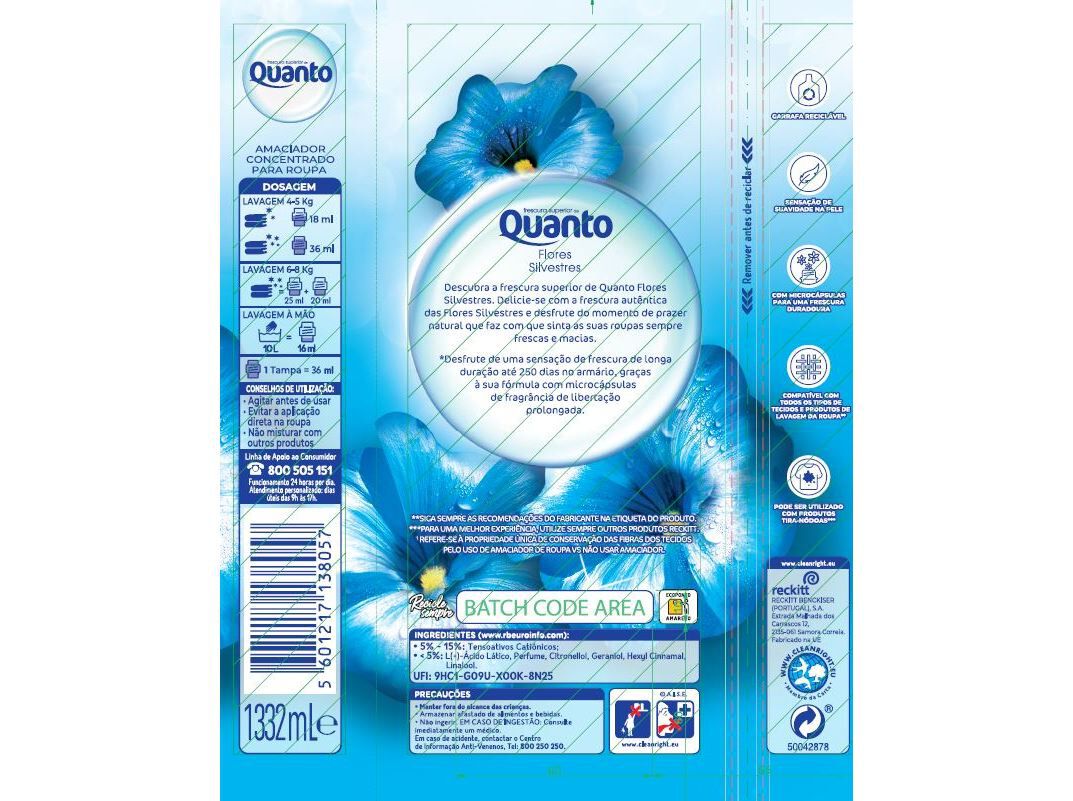 AMACIADOR CONCENTRADO QUANTO FLORES SILVESTRES 74 DOSES image number 1