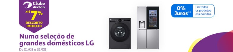 Até 7% desconto imediato numa seleção grandes eletrodomésticos LG || 01/08 a 31/08 | Auchan
