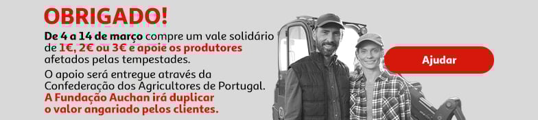 Campanha Apoio Produtores afetados pela Tempestade || 04/03 a 14/03 | Auchan