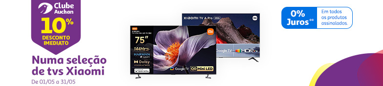 10% desconto imediato numa seleção de TVs Xiaomi || 01/05 a 31/05 | Auchan