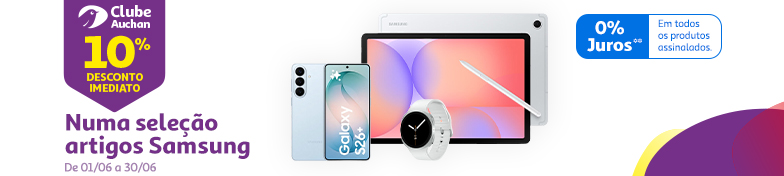 10% desconto imediato numa seleção artigos samsung || 01/06 a 30/06 || 01/06 a 30/06 | Auchan