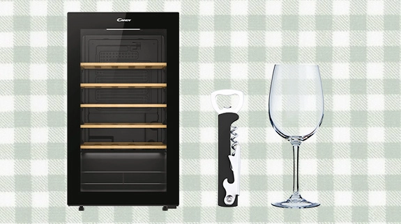 Caves de vinho e utensílios