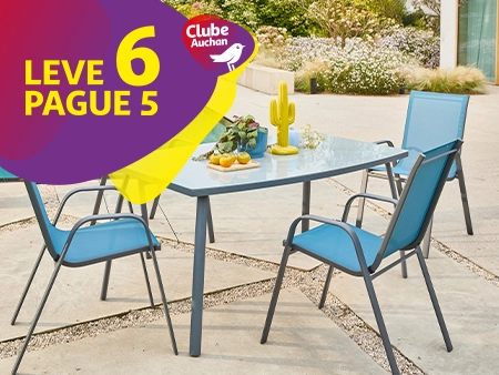 Na compra de 6 cadeiras GARDENSTAR, oferta de uma