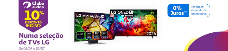 Numa seleção de TVs LG || 01/07 a 31/07 | Auchan
