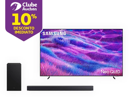 Numa seleção de TVs e barras de som Samsung || 01/03 a 31/03
