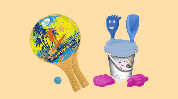 Brinquedos de água e praia