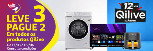 Campanha Leve 3 Pague 2 Qilive || 13/03 a 05/04 | Auchan