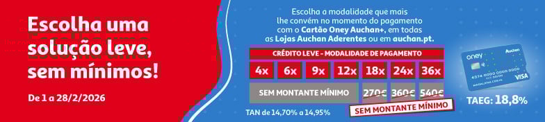 Campanha Oney s/ montantes mínimos || 01/02 a 28/02 | Auchan