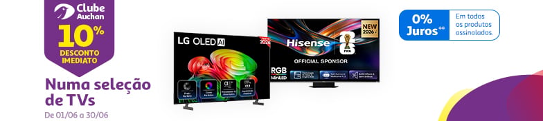 10% desconto imediato numa seleção de TVs || 01/06 a 30/06 | Auchan