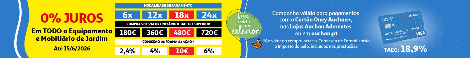 Campanha 0 juros Mob Jardim ONEY || Até 15/06 | Auchan