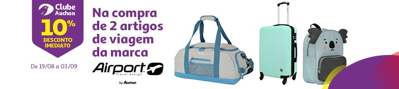 Campanha 10% Marca Airport Clube Auchan || 19/08 a 03/09/2026 | Auchan