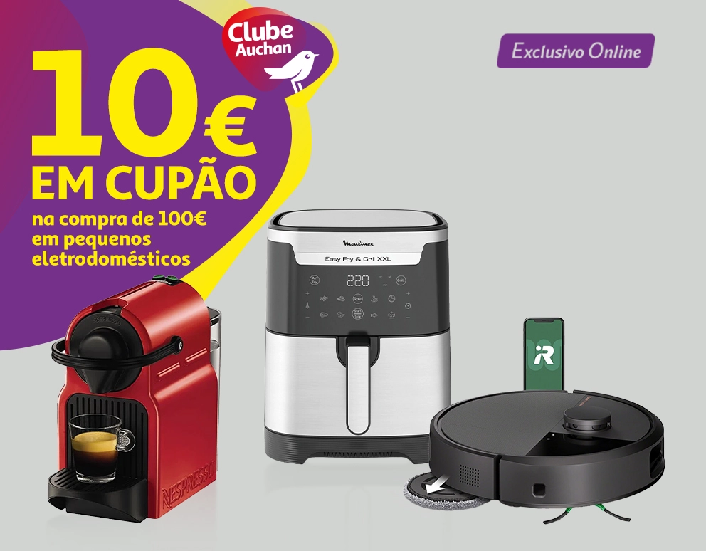 Na compra de 100€ em pequenos eletrodomésticos || 01/04 a 06/04