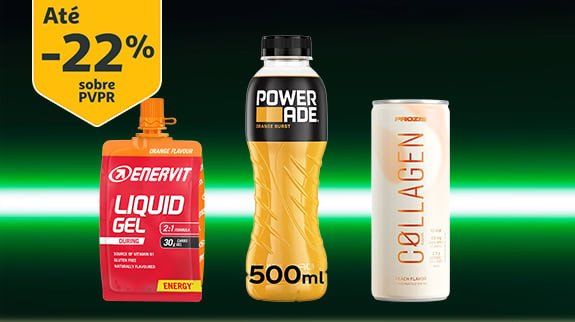 Bebidas desportivas e géis 