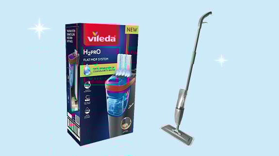 Esfregonas, baldes e mopas