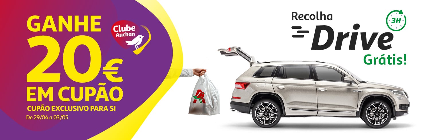 Campanha Drive Ganhe 20€ em Cupões