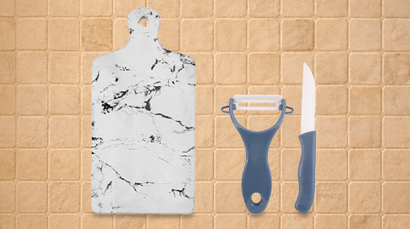 Facas e tábuas de cortar