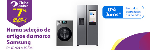 Numa seleção de eletrodomésticos Samsung || 01/04 a 30/04 | Auchan