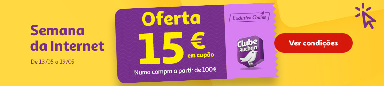 15€ em 100€ | 13.05 a 19.05 | Auchan