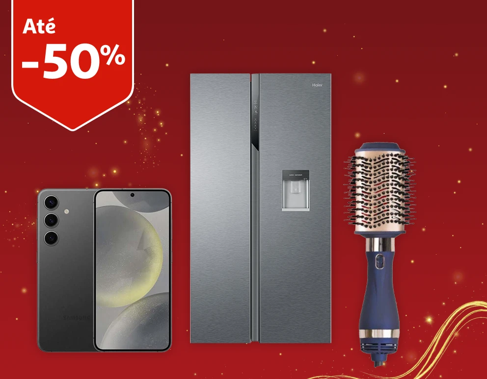 Em tecnologia e eletrodomésticos || 21/11 a 24/12