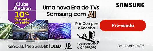 Campanha Pré-venda Samsung TV 10% Clube || 24/04 a 14/05 | Auchan