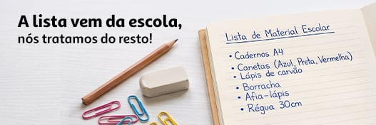 Campanha Lista Material Escolar || 01/09 a 23/09/2026 | Auchan