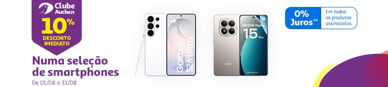 10% desconto imediato numa seleção de smartphones || 01/08 a 31/08 | Auchan