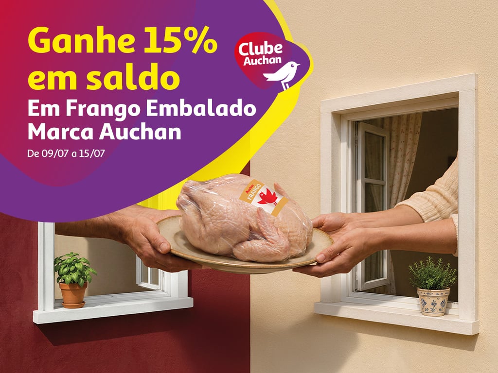15% Desconto em Saldo em Frango Embalado Marca Auchan || 09/07 a 15/07 | Auchan