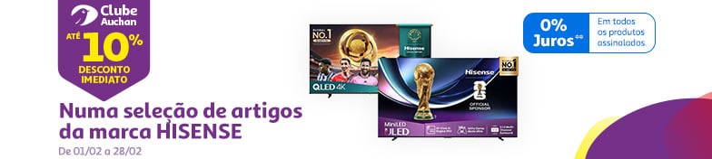 Numa seleção de artigos da marca Hisense | Auchan