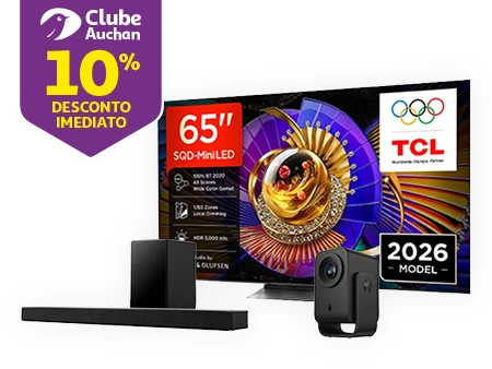 Numa seleção de TVs da marca TCL || 01/08 a 31/08