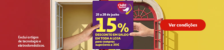 Campanha 15% em toda a loja || 25/06 a 28/06 | Auchan