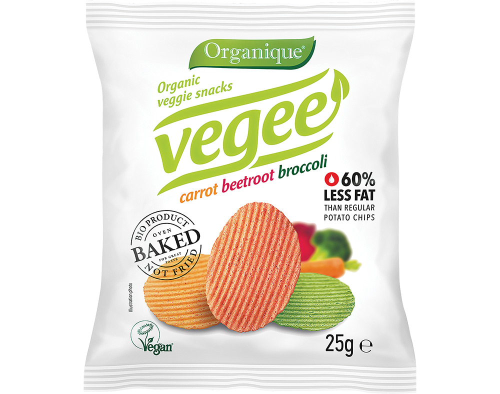 Snacks Organique Vegee De Vegetais Forno Bio 25g Vegee