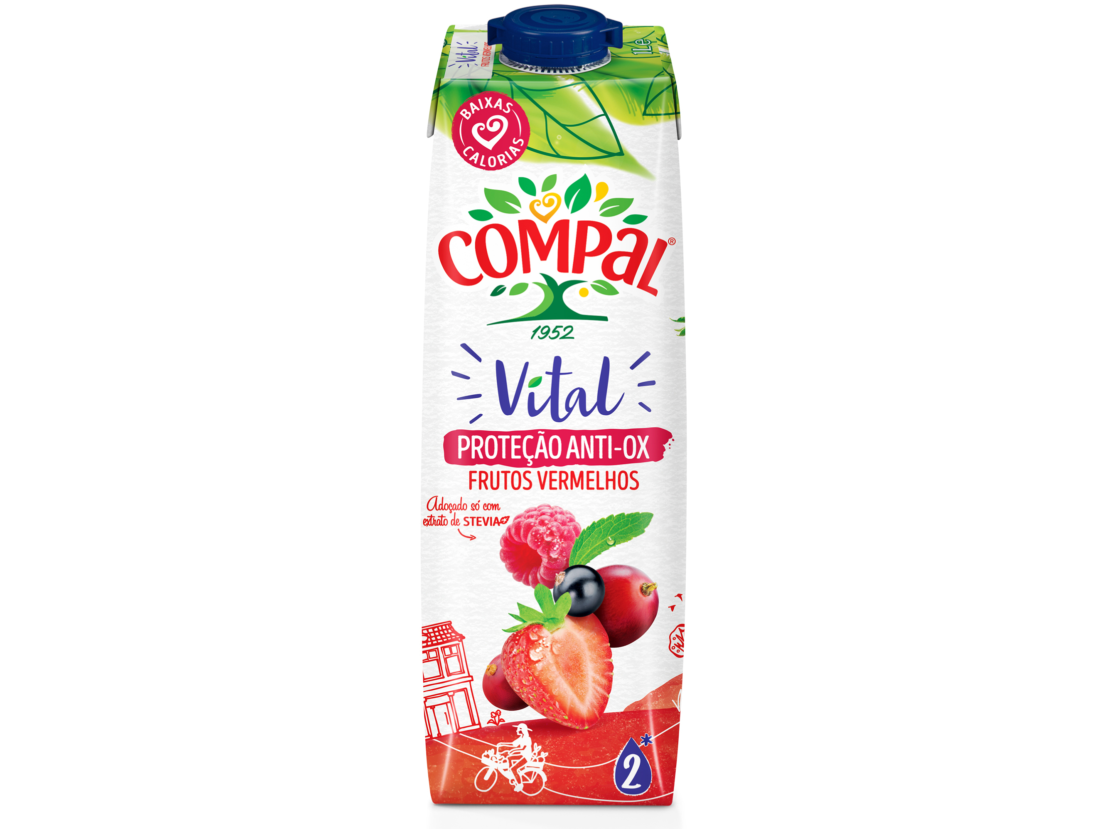 Néctar Compal Vital Frutos Vermelhos 1l Compal Vital
