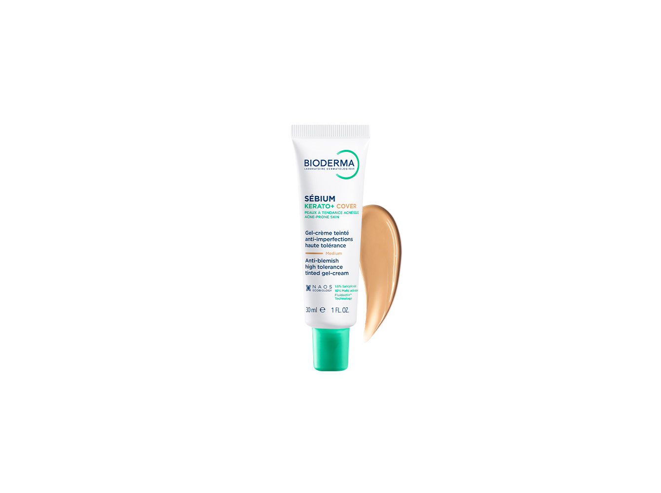 Gel creme bioderma sébium kerato+ cover 30ml