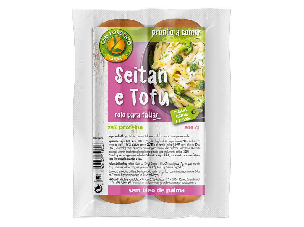 Rolo cem porcento seitan com ervas 200g