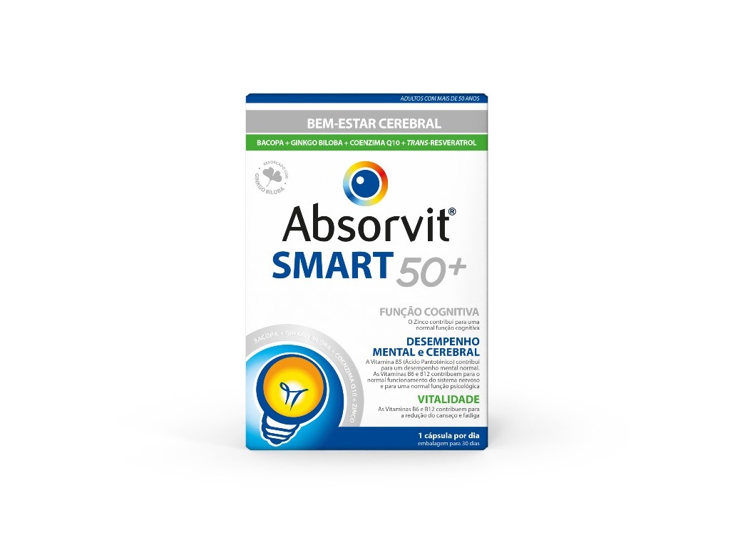 Suplemento Absorvit Smart 50+ 30cps Absorvit
