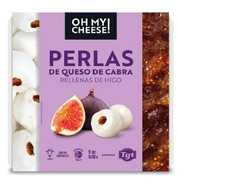 Queijo Oh My Cheese Pérolas Cabra Com Figo 90g Oh My Cheese