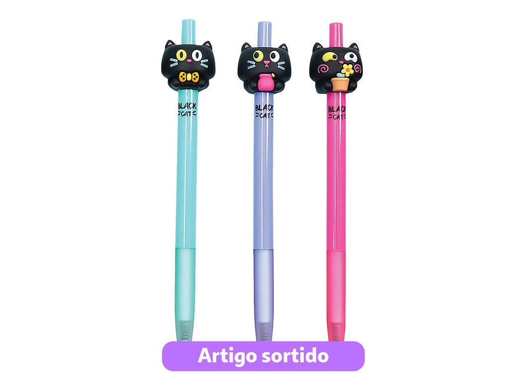 Lápis cute infinito gato preto modelos sortidos