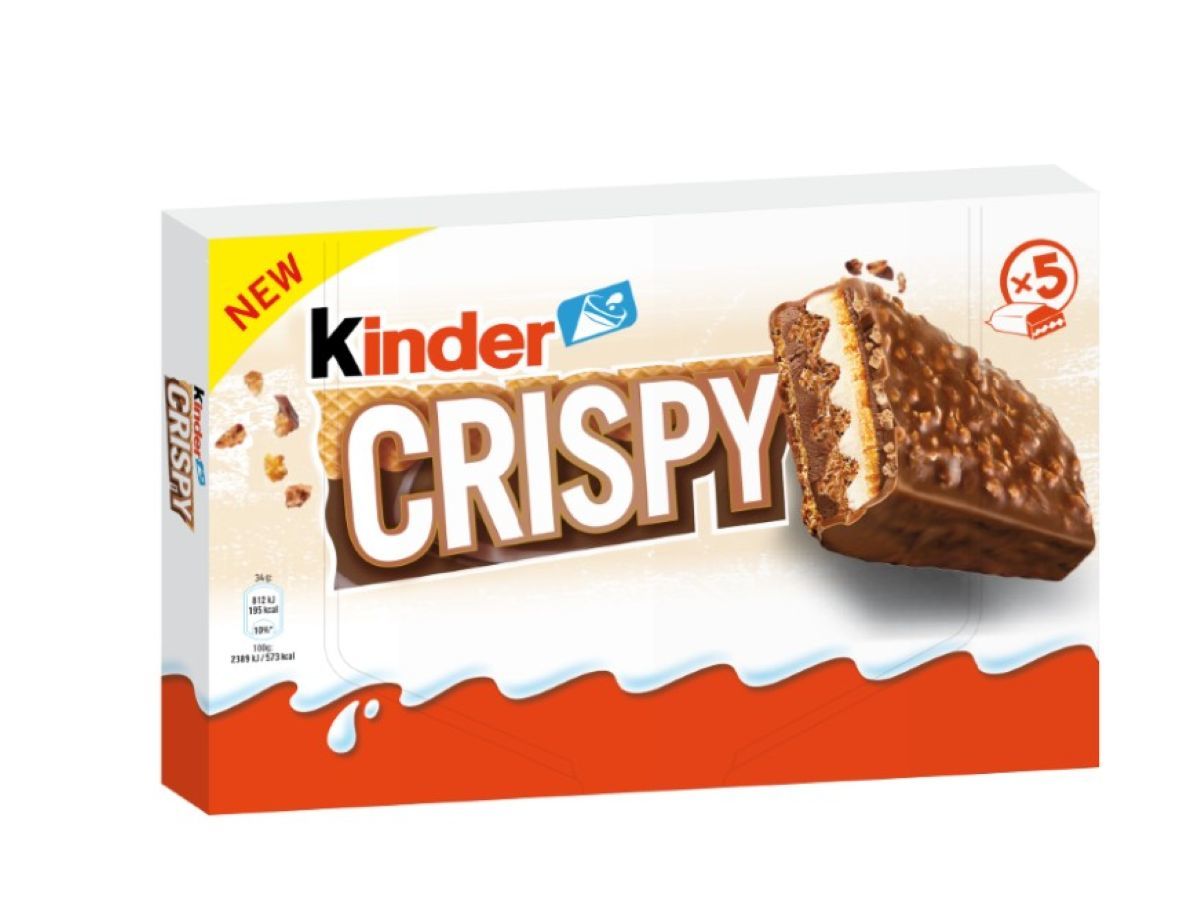 Barrinhas chocolate kinder crispy t5 170g