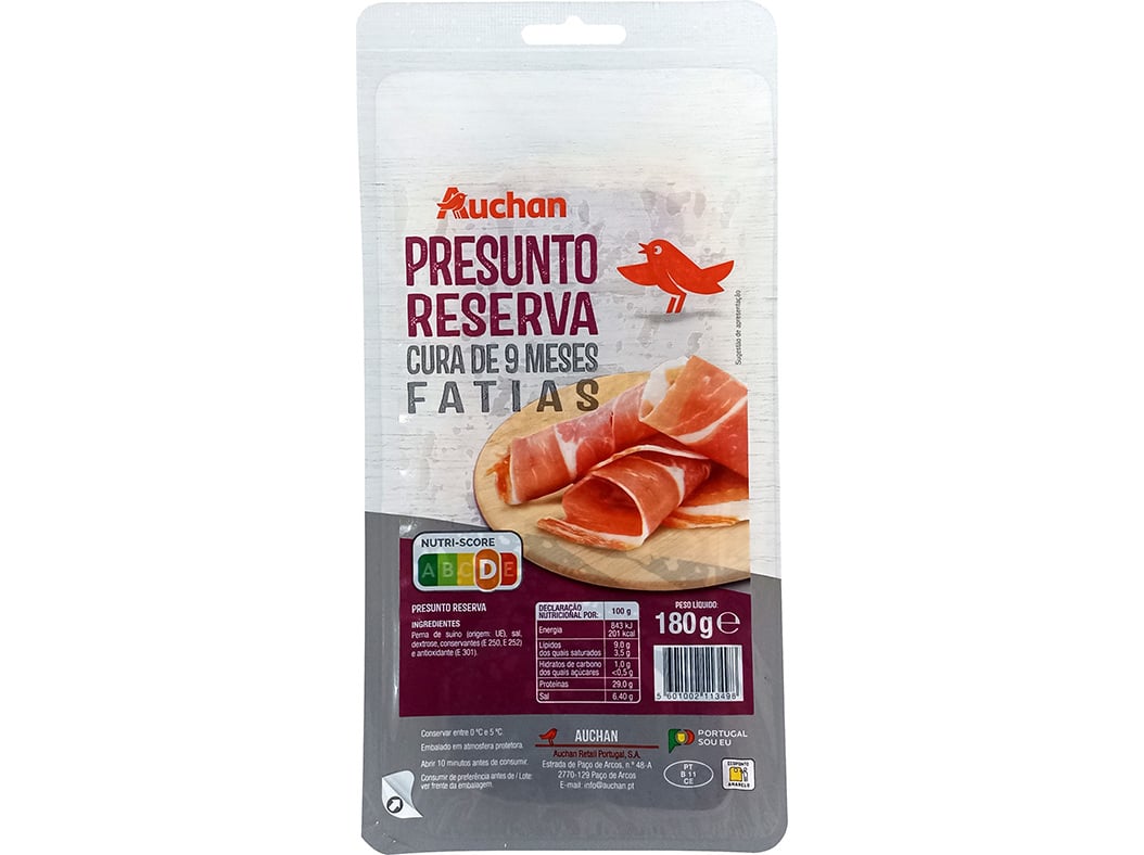 Presunto Reserva Auchan 9 Meses De Cura Fatias 180g Auchan