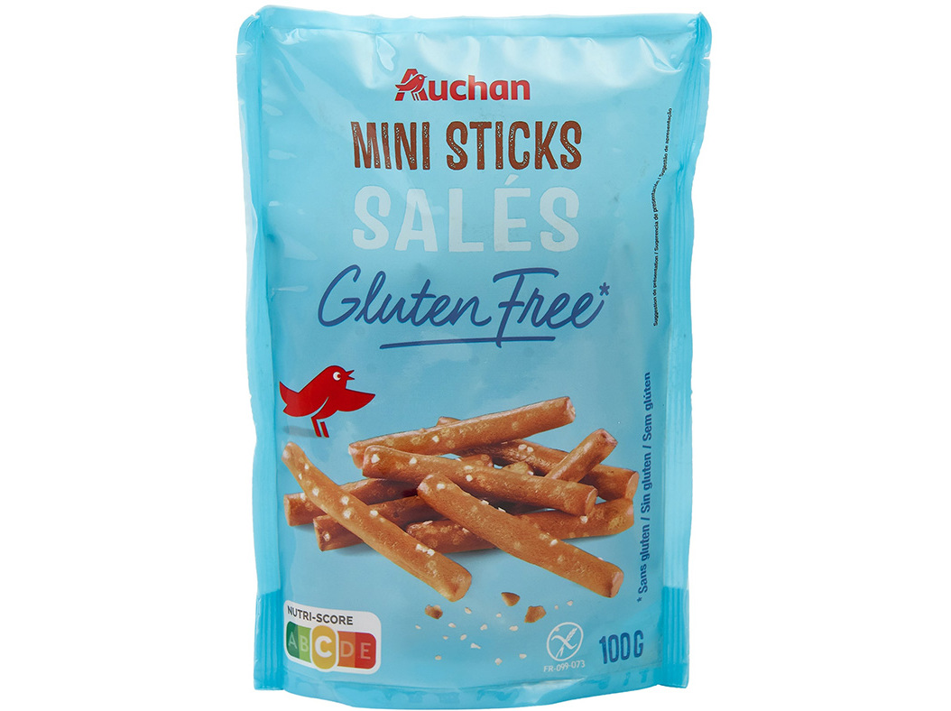 Sticks Auchan Mini Salgados Sem Glúten 100g Auchan
