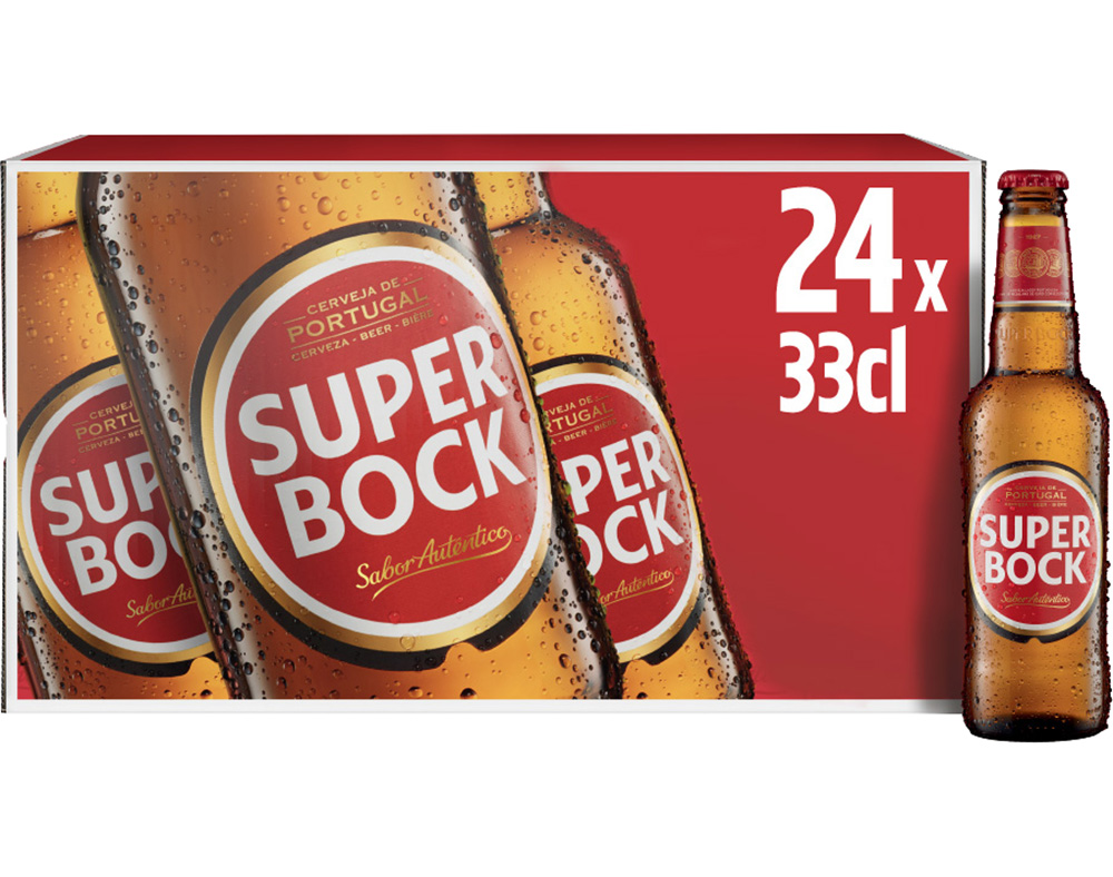 Cerveja super bock branca 24x0.33l